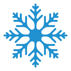 Obraz premium Blue Snowflake Vector Illustration with Symmetrical Winter Design