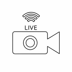 Live Streaming Icon Vector