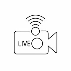 Live Streaming Icon Vector