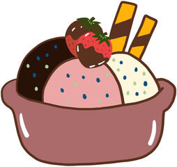 chocolate cake with strawberry