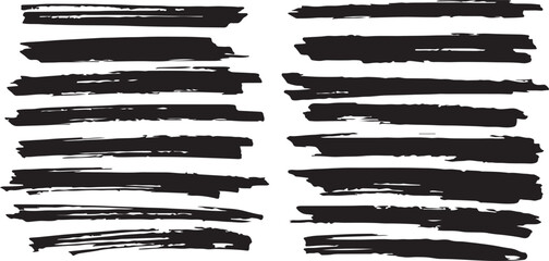 set of black and white Pencil brushes Illustrator