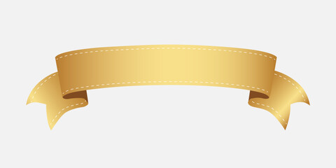 Golden ribbon banner