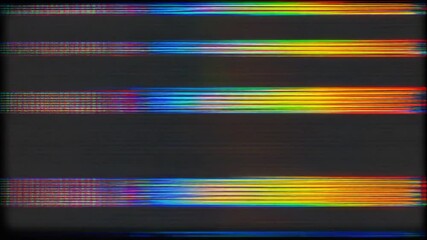 Glitchy rainbow lines moving across screen. - Powered by Adobe