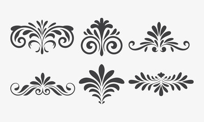 Ornament Vintage Decorative Floral Elements, ai generated