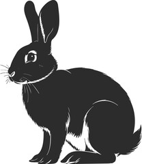 Obraz premium Rabbit Silhouette Vector Illustration