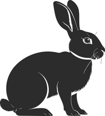 Obraz premium Rabbit Silhouette Vector Illustration