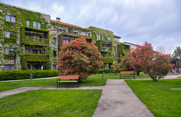 Alpha Sirius Apartments in spring. Sirius. Krasnodar Krai. Russia
