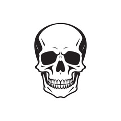 Obraz premium Skull icon vector illustration. Isolated on white background. Design element.