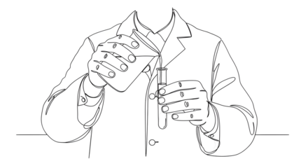 Scientist Pouring Liquid into Test Tube in Laboratory.