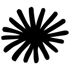 Fototapeta premium Black and white ornament icon.