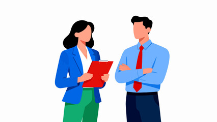 Business meeting between two colleagues