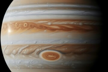 Swirling storms on jupiter's surface
