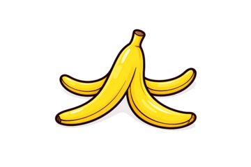 Cartoon Banana Peel 