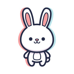 Adorable Cartoon Bunny Vector Illustration