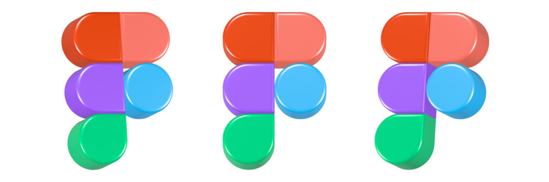 Figma icon 3d rendering design