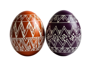 Decorative egg's isolated on transparent background