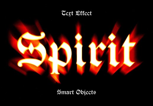Flame Text Effect Mockup