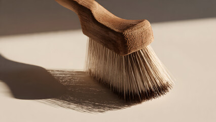 Circular cleaning tools composition forming natural copy-space focal point