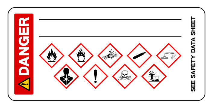 Danger GHS Hazard Symbol Sign, Vector Illustration, Isolate On White Background, Label. EPS10