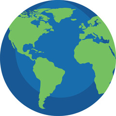 Earth globe, world map in globe shape, earth globe icon, flat planet earth, global map. map symbol, world globe icon, vector illustration