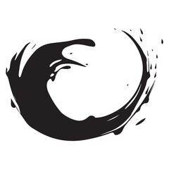 Brush stroke paint  black on a white abstract background, vector illustration.