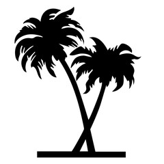 Obraz premium palm tree Silhouette PNG isolated on transparent background