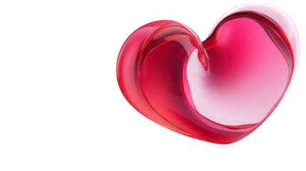 Glossy heart for valentines day love romantic relationship passion friendship holiday wedding celebration greeting marriage feelings emotions design