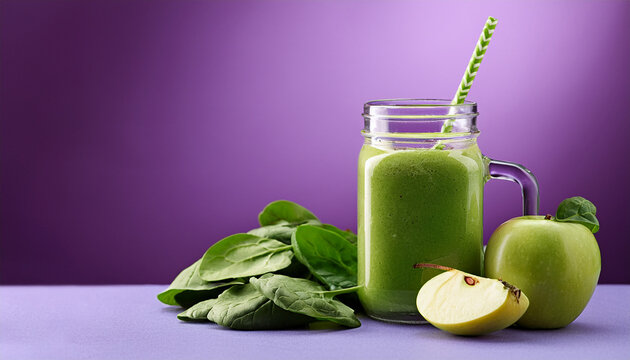 Fresh apple spinach smoothy
