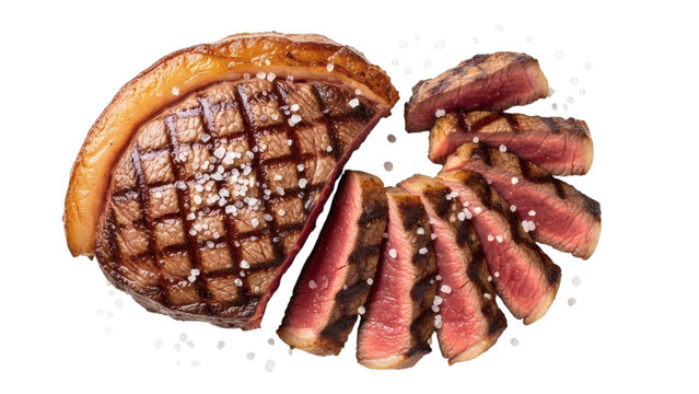 Brazilian beef, sliced ​​roasted picanha