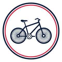 Fototapeta premium Bike icon on white background. 