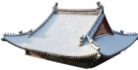 Temple Roof png Asian Architecture cutout Pagoda Roof png Chinese Building cutout Traditional Roof png Japanese Structure cutout Snow Roof png