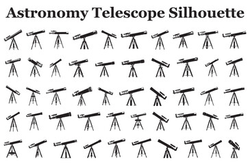 Astronomy Telescope Silhouette