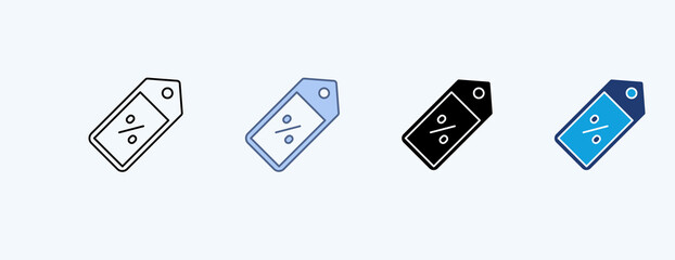Price Tag Multiple Icon Illustration Vector