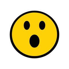 surprised face sticker vector on a white background
Colored vector sticker on a white background