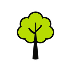 tree sticker vector on a white background
Colored vector sticker on a white background