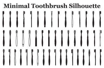 Minimal Toothbrush Silhouette
