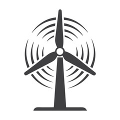 Modern Wind Turbine Icon for Green Energy and Sustainable Power Solutions Vector Illustration