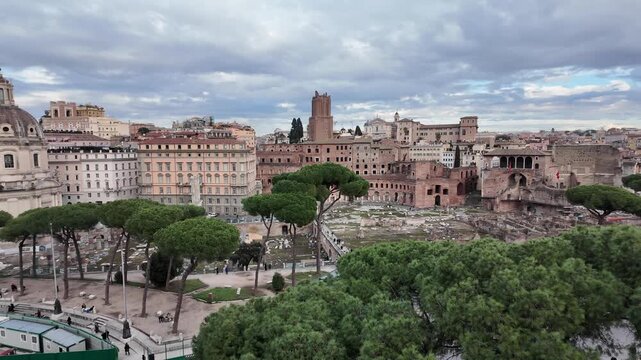 Foro Romano Ancient Ruins in Rome, Italy