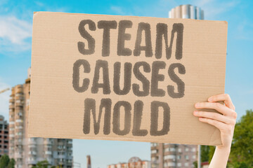 "Steam Causes Mold" Humidity promotes fungal growth in bathrooms. MOISTURE. VENTILATION. HEALTH. HOME. MAINTENANCE.