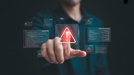 Cybersecurity System Alert and Digital Warning Interface