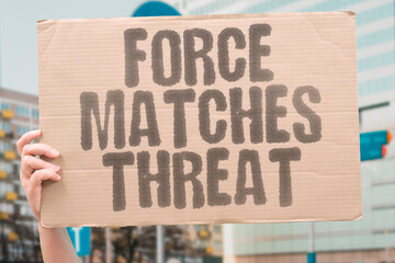 "Force Matches Threat" Appropriate response matches actual danger level. DEFENSE. SAFETY. RESPONSE. PROPORTION. REACTION.