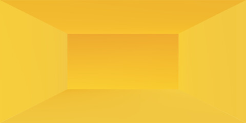 The Yellow Background - Minimalist Empty Yellow Room