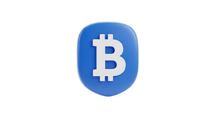 Obraz premium Bitcoin logo isolated on transparent background