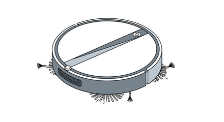 Modern robot vacuum cleaner in a sleek design, efficiently cleaning floors and simplifying household chores.