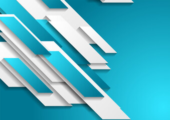 Grey and blue tech geometric minimal abstract background. Vector corporate design