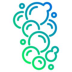 Fototapeta premium Underwater bubbles. This is a vector single icon with a dashed line gradient style. It is suitable for various purposes, including website design, mobile app design, and logo design.