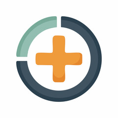 Obraz premium Medical Plus Icon Vector Illustration Medicine Health Care Addition Symbol