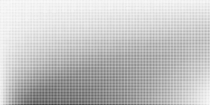 Dotted halftone gradient texture. Fading polka dot background. Repeated dots gradation pattern background. Black vanishing comic pop art overlay backdrop. Halftone raster effect wallpaper. Vector
