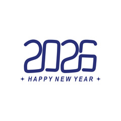 2026 Happy new year celebration greeting card, Banner, Poster, post Design sparkler font and firework