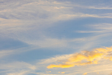 Fototapeta premium Colorful sunset sky with cloud on city